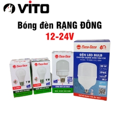 Bóng Đèn Led 12-24V DC Rạng Đông Chui Xoáy E27 Công Suất 7W 9W 12W 30W Chip LED Samsung
