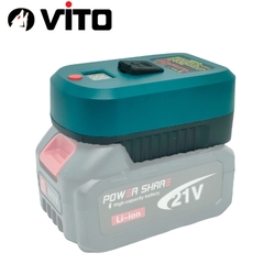 Đế 65W Sạc Nhanh Cổng Type C Sạc Điện Thoại Tích Hợp Sạc Ngược Cho Pin VITO Sử Dụng Pin Chân MAKITA 40MM