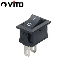 Công Tắc Bập Bênh KCD11 2 Chân Kích Thước 10x15mm 250V 3A VITOMàu Đen