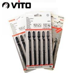 Bộ 5 Lưỡi Cưa Lọng T244D, T127D, T111C, T144D VITO Chất Liệu Thép Carbon Cưa Gỗ, Nhựa