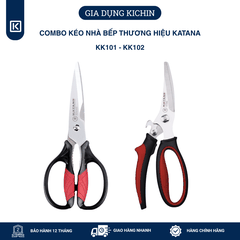 Combo kéo nhà bếp cắt gà và kéo cắt đa năng thương hiệu KATANA