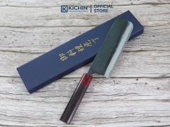 Dao Nhật Thủ Công Cao Cấp Motokane Nakiri Thép Super Aogami Chuôi Gỗ Đàn Hương Đỏ - 165mm