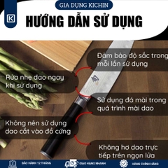 Dao bếp Nhật cao cấp Shun Classic H.G. Chef - Dao thái thịt cá thép Damascuss 69 lớp DM0719 (200mm)