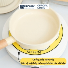 Miếng lót bếp từ Silicon vải sợi thủy tinh cao cấp dày 7mm cảm ứng từ, chịu nhiệt cao, chống trầy xước