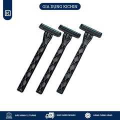Dao cạo râu cao cấp Nhật LUS-3P bộ 3 chiếc (màu đen)