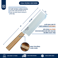 Dao bếp cao cấp thương hiệu KICHIN Origin Nakiri- Dao thái rau củ KCD-103