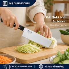 Bộ 3 dao Nhật cao cấp KAI Ấn Seki ManJu -  Thái đa năng - Rau củ - Gọt hoa quả MANJU-SET3