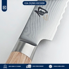 Dao cắt bánh mỳ cao cấp KAI Nhật Bản - Shun Classic White Bread thép VG-Max Damascus 69 lớp DM0705W (230mm)