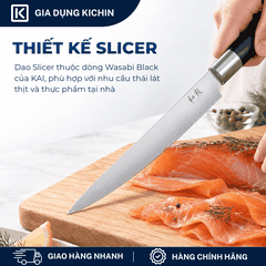 Dao thái thịt lát mỏng Nhật Bản cao cấp KAI Wasabi Black Slicer - 6723L (230mm)