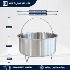 Bát hấp cao cấp thương hiệu KICHIN Inox 304 KBH-01