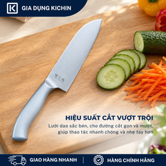 Dao thái đa năng Nhật cao cấp KAI Seki ManJu cán kim loại Santoku - 041BE0403 (165mm)