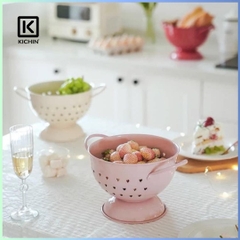 Rổ Decor Tráng Men Cao Cấp - Giỏ Sắp Xếp Đồ Dùng Đa Năng
