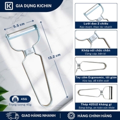 Combo 2 Nạo rau củ quả cao cấp thép không gỉ thương hiệu KICHIN - NK02