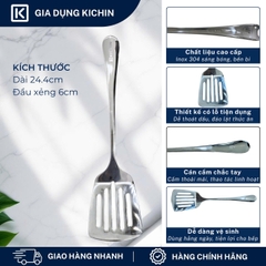 Xẻng lật thức ăn cao cấp inox 304 thương hiệu Kichin KX-01