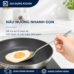 Xẻng lật thức ăn không lỗ cao cấp inox 304 thương hiệu Kichin KX-02
