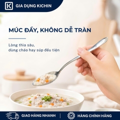 Combo 3 thìa súp cao cấp inox304 cao cấp thương hiệu Kichin