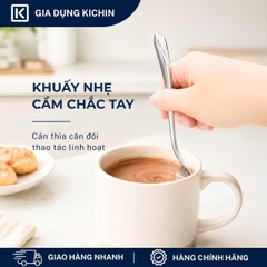 Combo 3 thìa súp cao cấp inox304 cao cấp thương hiệu Kichin