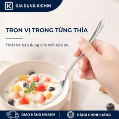 Combo 3 thìa súp cao cấp inox304 cao cấp thương hiệu Kichin
