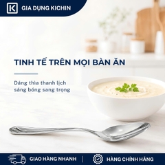 Combo 3 thìa súp cao cấp inox304 cao cấp thương hiệu Kichin