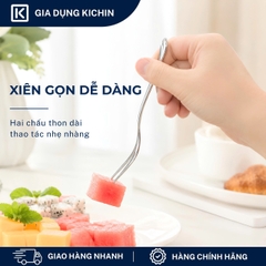 Dĩa( nĩa) cao cấp inox304 thương hiệu Kichin - Ăn trái cây, bánh ngọt, tráng miệng sáng bóng, bền đẹp