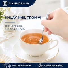 Combo 3 thìa trà cao cấp inox304 thương hiệu Kichin- Sáng bóng, bền đẹp, sang trọng