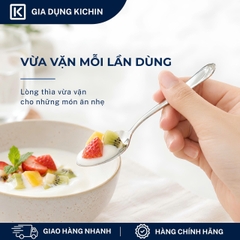 Combo 3 thìa trà cao cấp inox304 thương hiệu Kichin- Sáng bóng, bền đẹp, sang trọng