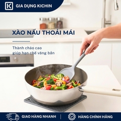 Chảo rán siêu chống dính Titanium Aura Haatz đáy 7 lớp , thành đứng, sâu lòng