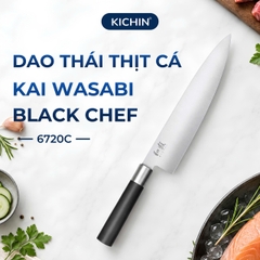 Dao thái thịt cá Nhật Bản cao cấp KAI Wasabi Black Chef - 6720C (200mm)