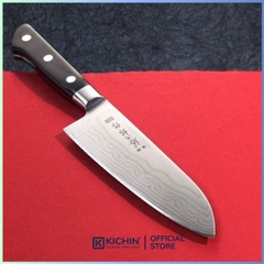 Dao bếp Nhật cao cấp Tojiro DP 37 lớp Damascus VG10 Santoku F659 (170mm) - Dao thái đa năng 3 trong 1 Tojiro