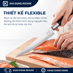 Dao phi lê lọc thịt Nhật Bản cao cấp KAI Wasabi Black Flexible - 6761F (180mm)