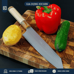 Dao Bếp Đa Năng Yamawaki Yoshihiro Thép VG5 Kiritsuke 195mm