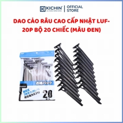 Dao cạo râu cao cấp Nhật LUF-20P bộ 20 chiếc (màu đen)