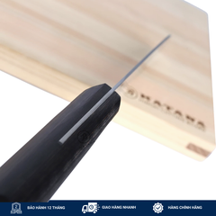 Dao thái đa năng Nhật cao cấp KAI Seki ManJu cán gỗ Santoku - 041BE0551 (180mm)