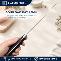 Dao bếp thương hiệu cao cấp KATANA Essential Chef - Dao thái thịt cá KATA202 (200mm)