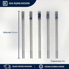 Đũa Titanium Nguyên Chất Cao Cấp KICHIN - Siêu Nhẹ, Không Nóng Tay, Bền, Chống Gỉ