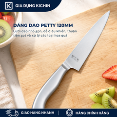 Bộ 3 Dao Bếp Cao Cấp KAI Seki Manju Cán Kim Loại - Dao Chặt, Dao Thái, Dao Gọt Hoa Quả