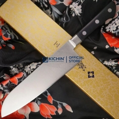 Dao bếp Nhật cao cấp Tojiro Santoku thép VG10 - Dao thái đa năng 210mm F500