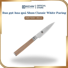 Dao gọt hoa quả cao cấp KAI Nhật Bản - Shun Classic White Paring thép VG-Max Damascus 69 lớp DM0700W (89mm)