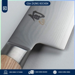 Dao thái đa năng cao cấp KAI Nhật Bản - Shun Classic White Santoku thép VG-Max Damascus 69 lớp DM0702W (180mm)