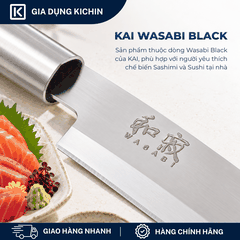 Dao thái Sashimi Nhật Bản cao cấp KAI Wasabi Black Yanagiba - 6715Y (155mm)