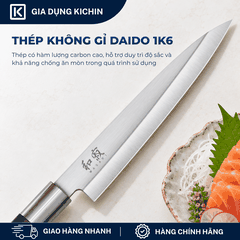 Dao thái Sashimi Nhật Bản cao cấp KAI Wasabi Black Yanagiba - 6715Y (155mm)