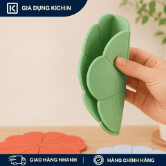 Miếng Lót Nồi Silicone Chịu Nhiệt KICHIN Hình Hoa Sen - Chống Trượt, Cách Nhiệt, Bảo Vệ Mặt Bàn