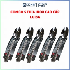 Set 5 Thìa Inox Cao Cấp Không Gỉ Thương Hiệu Luisa