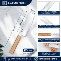 Dao bếp cao cấp thương hiệu KICHIN Origin Nakiri- Dao thái rau củ KCD-103