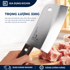 Dao chặt thịt, chặt xương Nhật cao cấp KAI Seki ManJu cán gỗ - 041BE0550 (170mm)