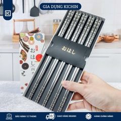 Đũa Cao Cấp Inox Hoa Anh Đào trắng Shikisai Nhật Bản