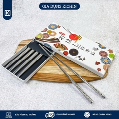 Đũa Cao Cấp Inox Hoa Anh Đào trắng Shikisai Nhật Bản