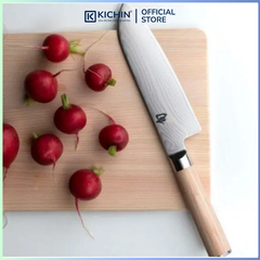 Dao thái đa năng cao cấp KAI Nhật Bản - Shun Classic White Santoku thép VG-Max Damascus 69 lớp DM0702W (180mm)