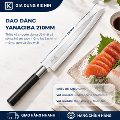 Dao thái Sashimi Nhật Bản cao cấp KAI Wasabi Black Yanagiba - 6721Y (210mm)