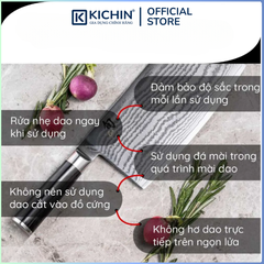 Dao bếp Nhật cao cấp Shun Classic Vegetable Cleaver - Dao thái rau củ thép Damascuss 69 lớp DM0712 (180mm)